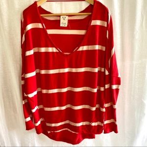 Free People Upstate Stripe T size M